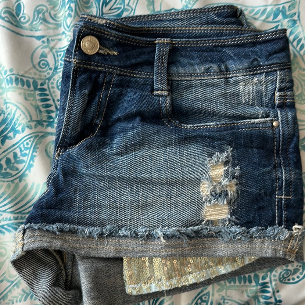 Mini Distressed Denim Shorts